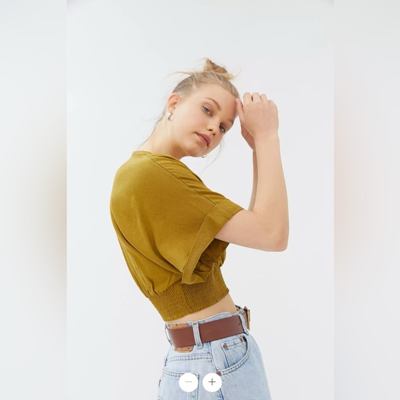 Urban Outfitters Corrine Linen Surplus Top - Picture 2 of 4